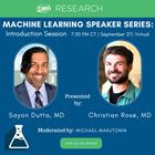 Machine Learning Speaker Series: Introduction Session 