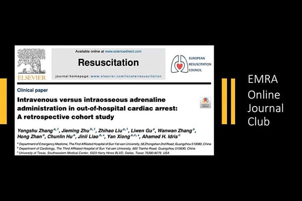 Intravenous vs Intraosseous Adrenaline Administration in Out-of-Hospital Cardiac Arrest