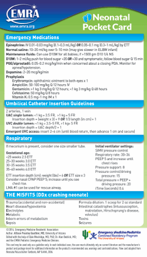 EMRA Reference Cards EMRA